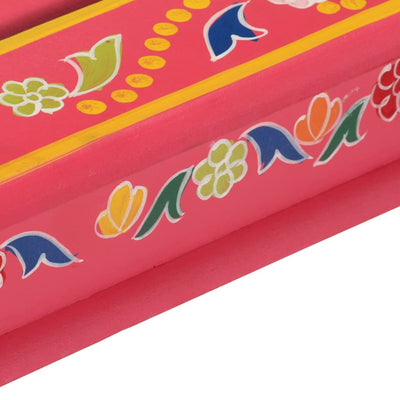 Sohvapöytä pinkki käsinmaalattu täysi mangopuu