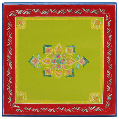 Vihreä sohvapöytä Rahmi (käsinmaalattu mangopuu)