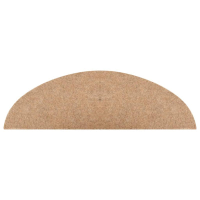 Itsekiinnittyvät porrasmatot 10 kpl beige 56x17x3 cm