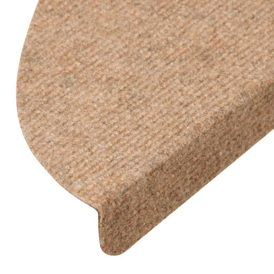 Itsekiinnittyvät porrasmatot 10 kpl beige 56x17x3 cm