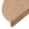 Itsekiinnittyvät porrasmatot 10 kpl beige 65x22,5x3,5 cm