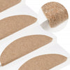 Itsekiinnittyvät porrasmatot 10 kpl beige 65x22,5x3,5 cm