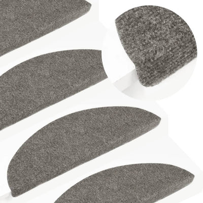 Itsekiinnittyvät porrasmatot 10 kpl harmaa 65x22,5x3,5 cm