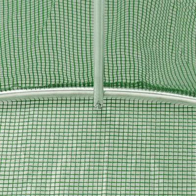 Kasvihuone teräsrungolla vihreä 8 m² 4x2x2 m