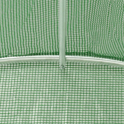 Kasvihuone teräsrungolla vihreä 18 m² 6x3x2 m