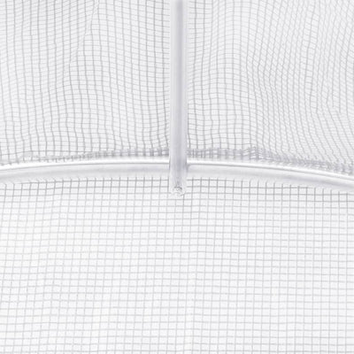 Kasvihuone teräsrungolla valkoinen 12 m² 4x3x2 m