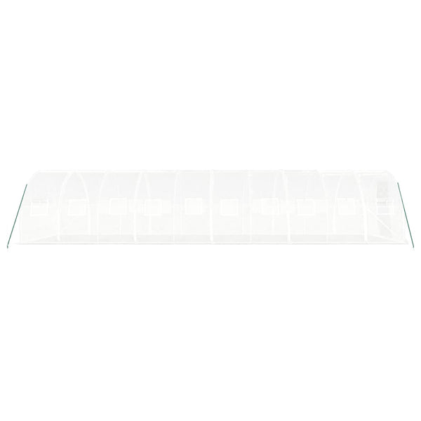 Kasvihuone teräsrungolla valkoinen 30 m² 10x3x2 m