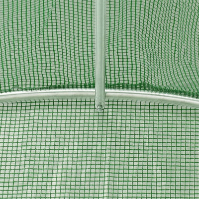 Kasvihuone teräsrungolla vihreä 20 m² 5x4x2,3 m