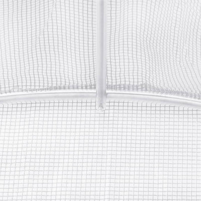 Kasvihuone teräsrungolla valkoinen 20 m² 5x4x2,3 m