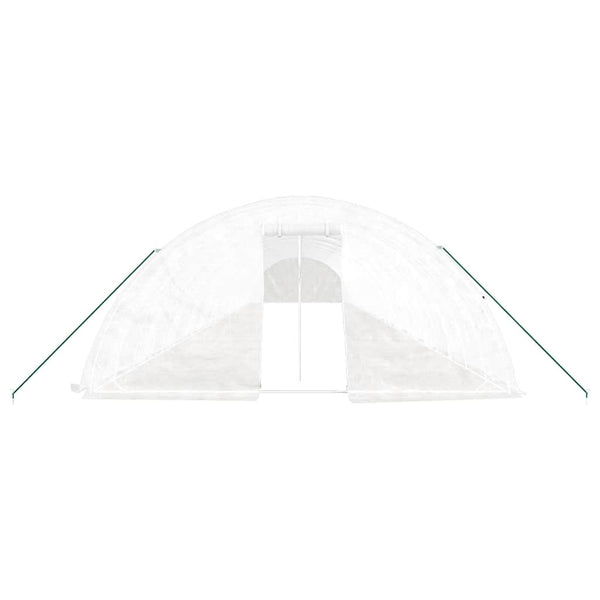 Kasvihuone teräsrungolla valkoinen 120 m² 24x5x2,3 m
