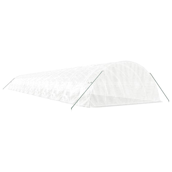 Kasvihuone teräsrungolla valkoinen 120 m² 24x5x2,3 m