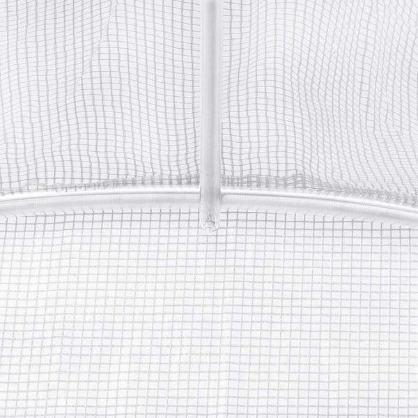 Kasvihuone teräsrungolla valkoinen 120 m² 24x5x2,3 m