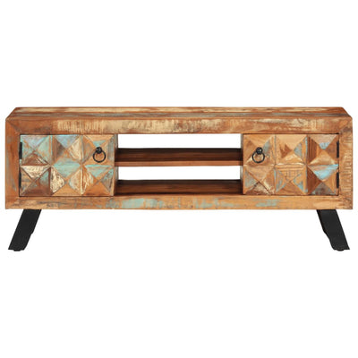TV-taso 112x30x45 cm kierrätetty täyspuu