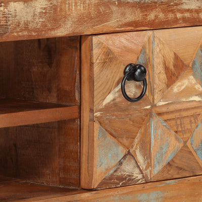 TV-taso 112x30x45 cm kierrätetty täyspuu