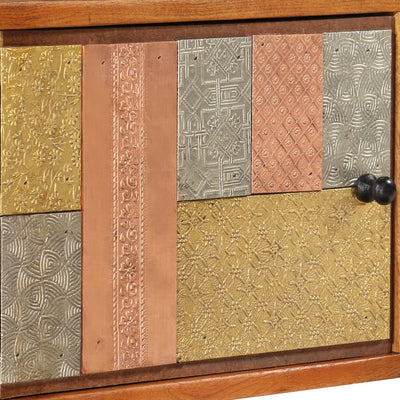 TV-taso ovilla 112x30x40 cm täysi akasiapuu ja metalli