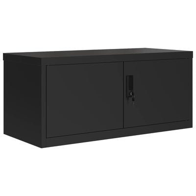 Arkistokaappi musta 90x40x110 cm teräs
