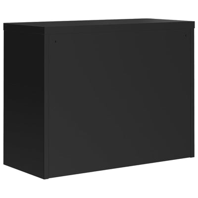 Arkistokaappi musta 90x40x110 cm teräs