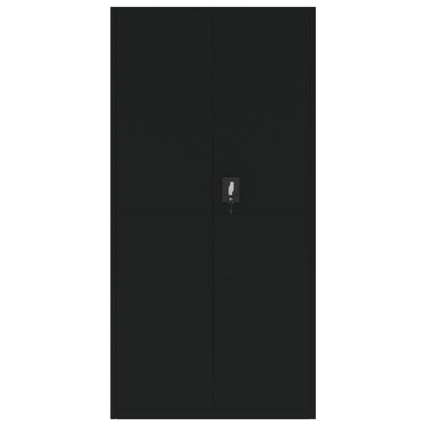 Arkistokaappi musta 90x40x220 cm teräs