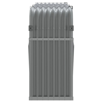 Vaaleanharmaa polttopuuteline Rozmari 180x45x100cm (galvanoitu teräs)