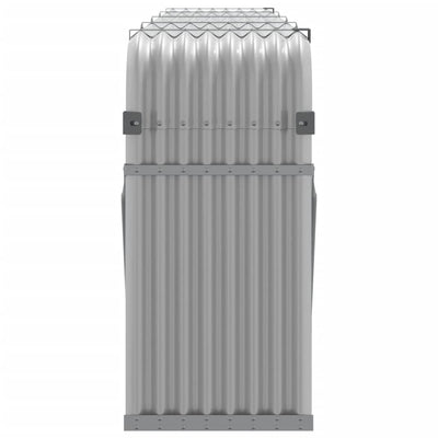 Vaaleanharmaa puuteline Rozmari 300x45x100cm (galvanoitu teräs)