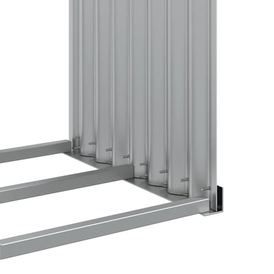 Polttopuuteline antrasiitti 120x45x210 cm galvanoitu teräs