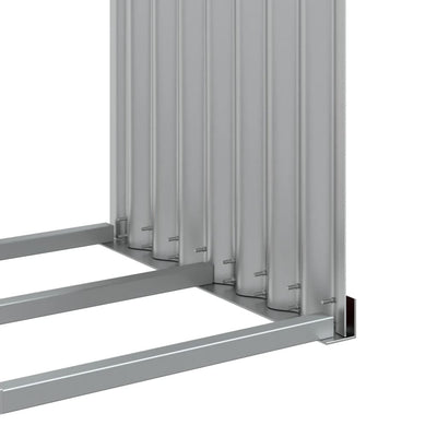 Polttopuuteline ruskea 120x45x210 cm galvanoitu teräs