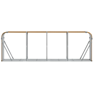 Polttopuuteline vaaleanruskea 300x45x100 cm galvanoitu teräs