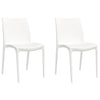 Puutarhatuolit 2 kpl valkoinen 50x46x80 cm polypropeeni
