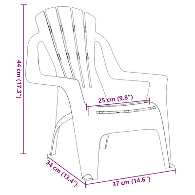 Sininen puutarhatuolit Georgion 37x34x44cm (2 kpl lapsille pp puutyyli)