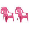 Puutarhatuolit 2 kpl lapsille pinkki 37x34x44 cm PP puutyyli