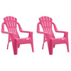 Pinkki puutarhatuolit Georgion 37x34x44cm (2 kpl lapsille pp puutyyli)
