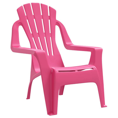 Puutarhatuolit 2 kpl lapsille pinkki 37x34x44 cm PP puutyyli
