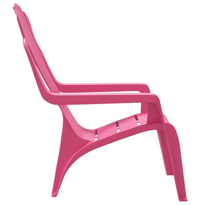 Puutarhatuolit 2 kpl lapsille pinkki 37x34x44 cm PP puutyyli