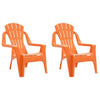 Oranssi puutarhatuolit Georgion 37x34x44cm (2 kpl lapsille pp puutyyli)