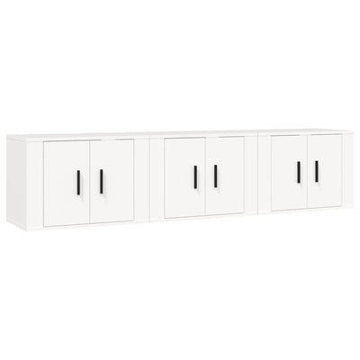 Seinäkiinnitettävät TV-kaapit 3 kpl valkoinen 57x34,5x40 cm