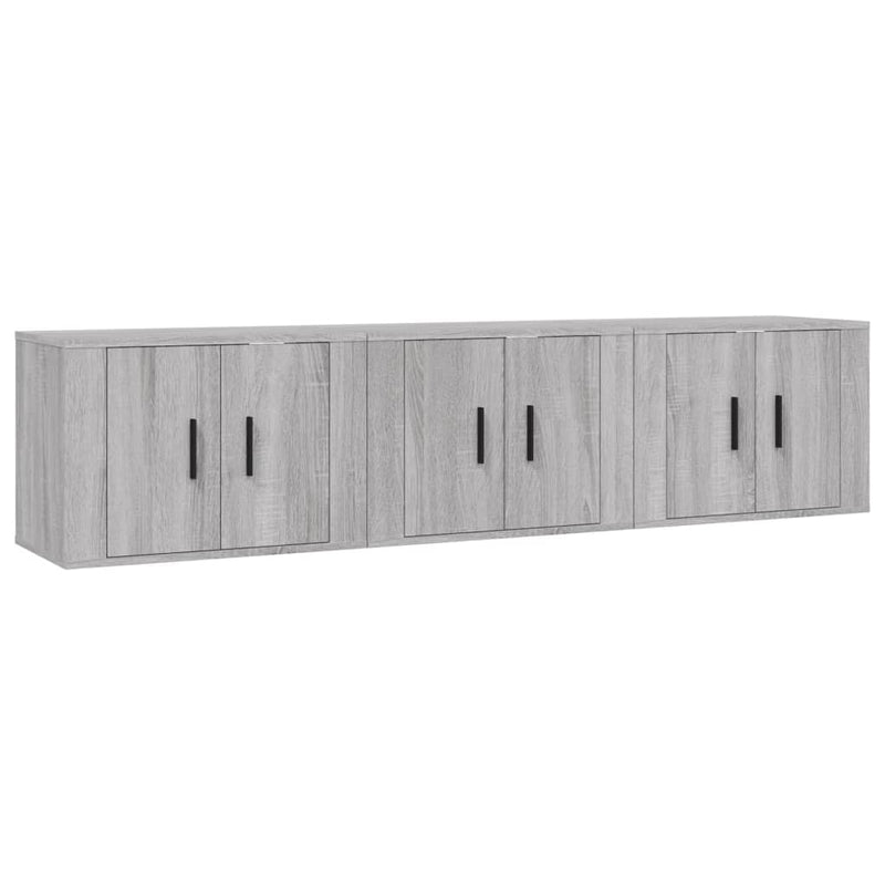 Harmaa seinäkiinnitettävät tv-tasot Tarr 57x34,5x40cm (3 kpl)