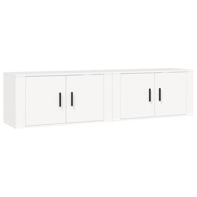 Seinäkiinnitettävät TV-kaapit 2 kpl valkoinen 80x34,5x40 cm