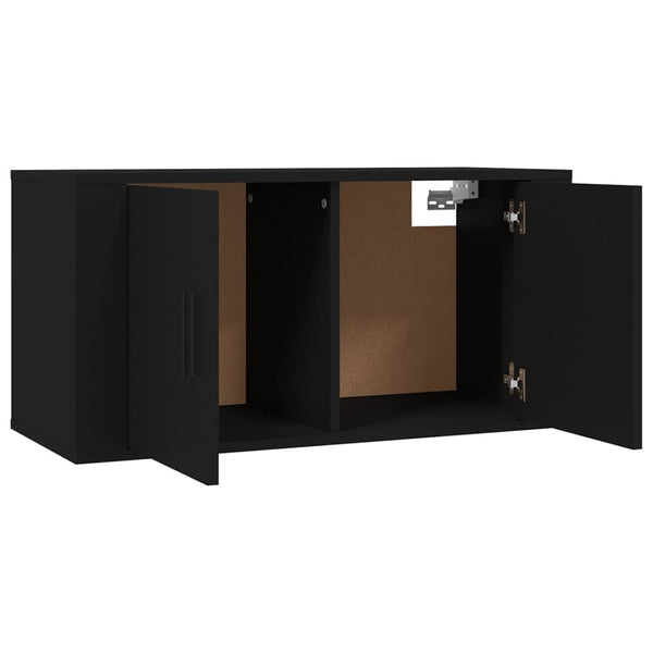 Seinäkiinnitettävät TV-kaapit 2 kpl musta 80x34,5x40 cm