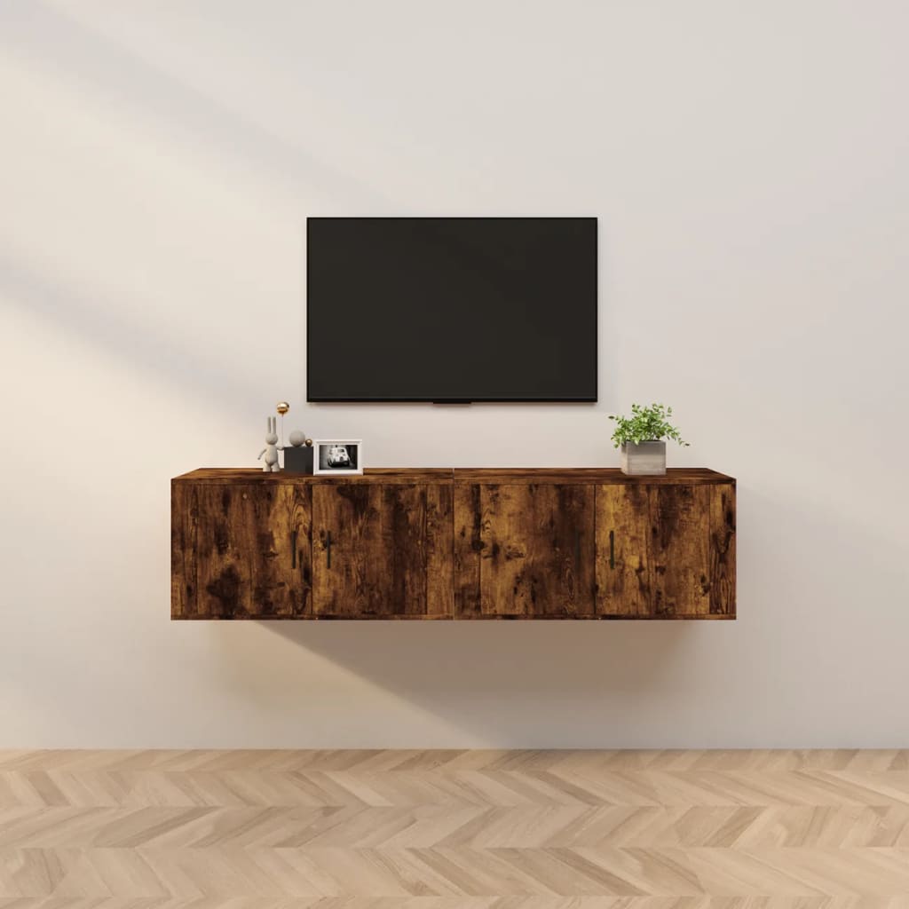 Savutammi seinäkiinnitettävät tv-kaapit Tarr 80x34,5x40cm (2 kpl)