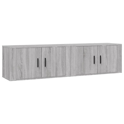 Seinäkiinnitettävät TV-kaapit 2 kpl harmaa Sonoma 80x34,5x40 cm