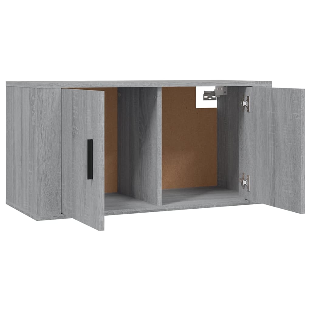 Harmaa seinäkiinnitettävät tv-kaapit Tarr 80x34,5x40cm (2 kpl sonoma)
