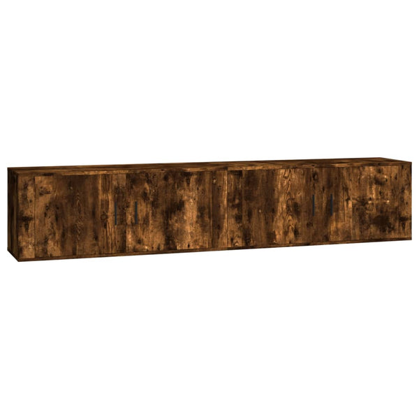 Seinäkiinnitettävät TV-kaapit 2 kpl savutammi 100x34,5x40 cm