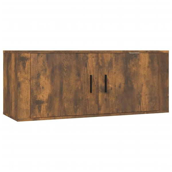 Seinäkiinnitettävät TV-kaapit 3 kpl savutammi 100x34,5x40 cm