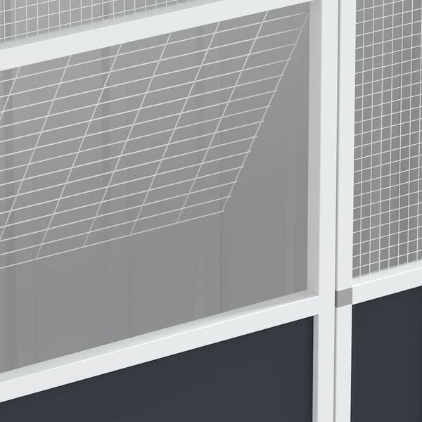 Lintuhäkki antrasiitti 115x78x200 cm galvanoitu teräs