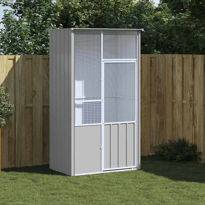 Harmaa lintuhäkki Ioasna 115x78x200cm (galvanoitu teräs)