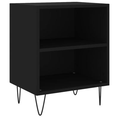 Yöpöydät 2 kpl musta 40x30x50 cm tekninen puu