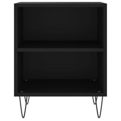 Yöpöydät 2 kpl musta 40x30x50 cm tekninen puu