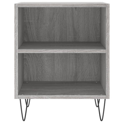 Yöpöydät 2 kpl harmaa Sonoma 40x30x50 cm tekninen puu
