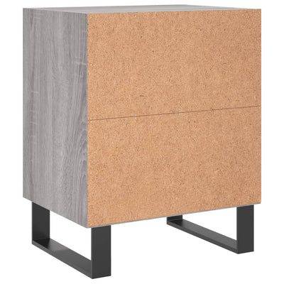 Yöpöydät 2 kpl harmaa Sonoma 40x30x50 cm tekninen puu