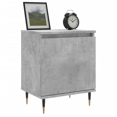 Yöpöydät 2 kpl betoninharmaa 40x30x50 cm tekninen puu